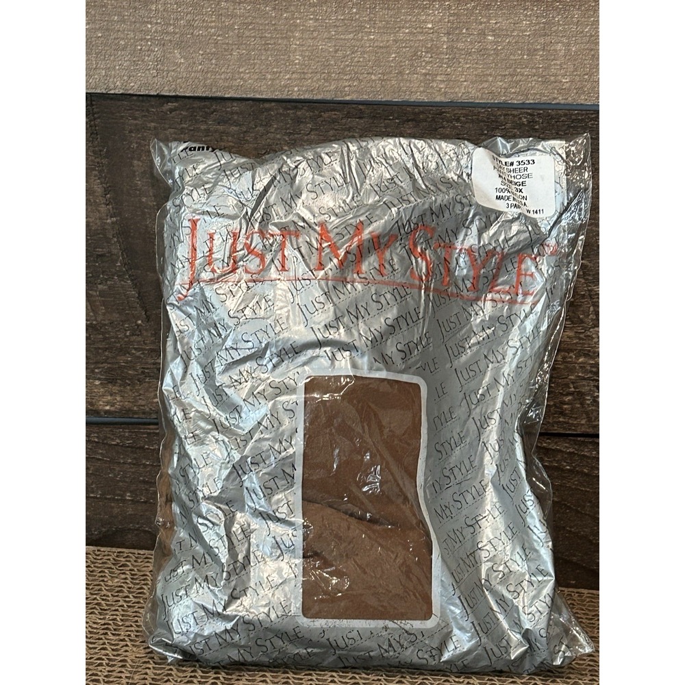 Just My Style Control Top Pantyhose 3 Pair‎ Pack Size 3X color beige #14